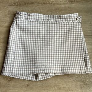 iltm I Love Tyler Madison Brown Tan Gingham Skort Size M Light Academia Preppy